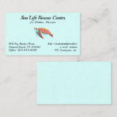 Zee schildpad geïllustreerd Zee schuim Visitekaart Visitekaartje (Voorkant / Achterkant)