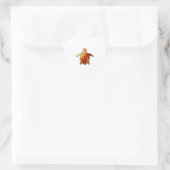 Zee Schildpad gele waterverf Hart Sticker (Tas)