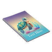 Zee schildpad gepersonaliseerd notitieboek (Rechterzijde)