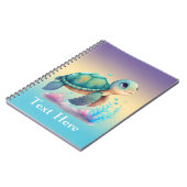 Zee schildpad gepersonaliseerd notitieboek (Linkerzijde)
