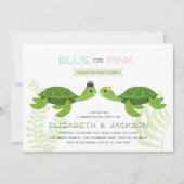 Zee schildpad Geslacht onthullen uitnodiging (Voorkant)