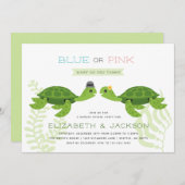 Zee schildpad Geslacht onthullen uitnodiging (Voorkant / Achterkant)