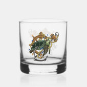 Zee Schildpad Groen blauw Whisky Glas (Achterkant)
