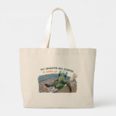 Zee-schildpad Grote Tote Bag (Achterkant)