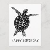 Zee schildpad HAPPY BIRTHDAY Briefkaart (Voorkant)