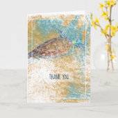 Zee schildpad - Hartelijk dank voor uw kaart (Gele Bloem)