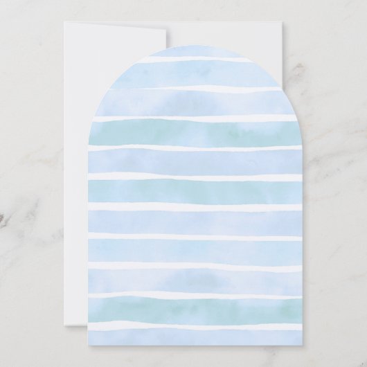 Zee Schildpad Hatchling Baby shower Boy Blue Arch Kaart (Achterkant)