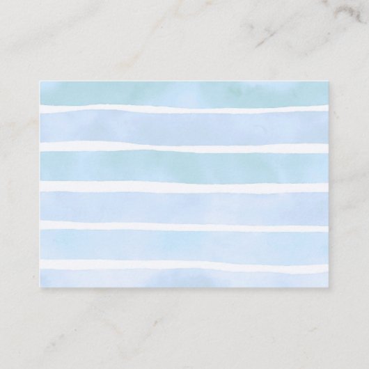 Zee Schildpad Hatchling Baby shower Luier Rafflle Informatiekaartje (Achterkant)