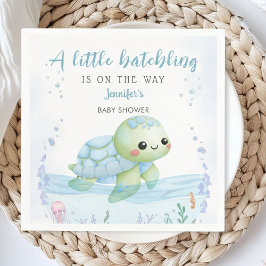 Zee Schildpad Hatchling Boy Baby shower Papier Ser Servet