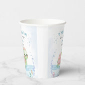 Zee Schildpad Hatchling Girl Baby shower Papier Papieren Bekers (Rechts)