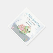 Zee Schildpad Hatchling Meisje Baby shower Papier  Servet (Hoek)