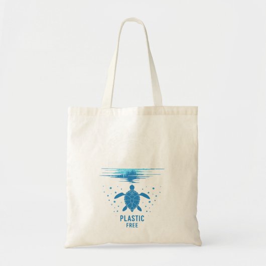 Zee schildpad houdt ons Zee plastic vrij 50 oceaan Tote Bag (Voorkant)