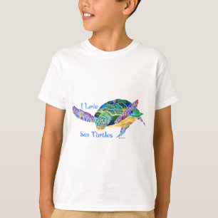 Zee schildpad houdt van schildpad t-shirt