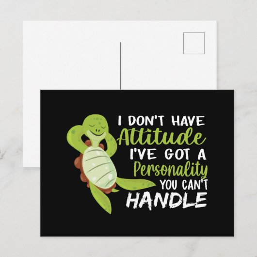 Zee schildpad Ik heb geen standschildpadovers Briefkaart (Voorkant / Achterkant)