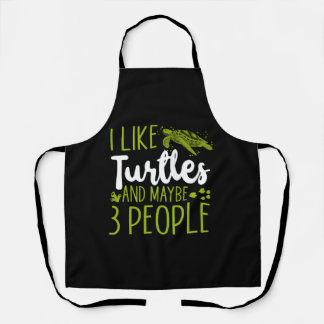 Zee schildpad ik hou van schildpadden schort