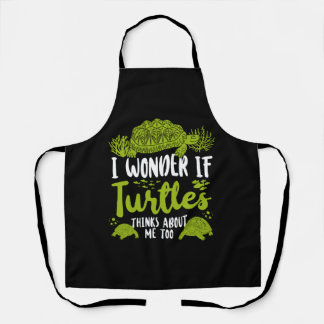 Zee schildpad Ik vraag me af of Schort