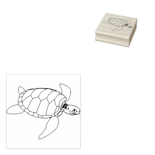 zee schildpad illustratie art stempel (Gestempeld)