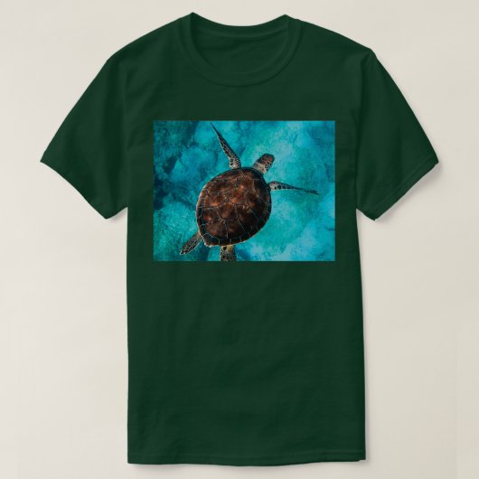 Zee schildpad in de Blauwe Oceaan T-shirt (Design voorkant)