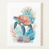 Zee schildpad in koraalrif planner (Achterkant)