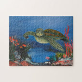 Zee schildpad in Paradise Puzzle Legpuzzel (Horizontaal)