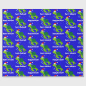 Zee schildpad in Santa Hat Prettige feestdagen T-S Cadeaupapier (Vlak)