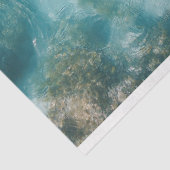 Zee Schildpad in Turquoise Oceaan Decoupage Tissuepapier (Detail)