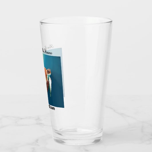 Zee schildpad in vrede - Drink glas (Links)