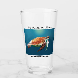 Zee schildpad in vrede - Drink glas