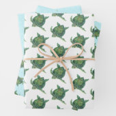 Zee, schildpad inpakpapier vel (In situ)