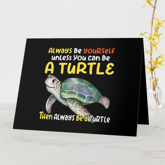 Zee schildpad kaart (Gele Bloem)