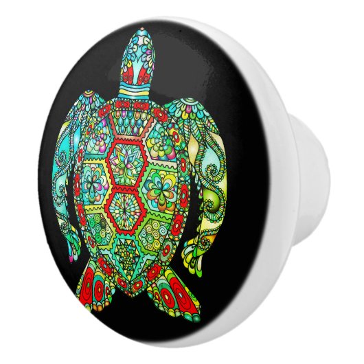 Zee schildpad keramische knop (Rechts)