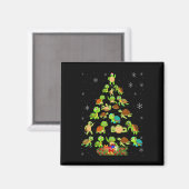 Zee Schildpad Kerstboom Matching Familie Xmas Tre Magneet (Voorkant / Achterkant)