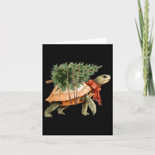 Zee Schildpad Kerstboom Schildpad Strand Liefhebbe Kaart (Voorkant)