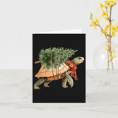 Zee Schildpad Kerstboom Schildpad Strand Liefhebbe Kaart (Gele Bloem)
