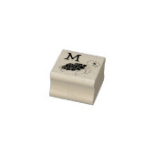 Zee Schildpad Kind Leuke Oceaan Dier Monogram Init Rubberstempel (Stempel)