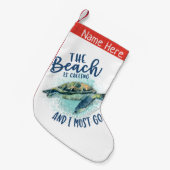 zee schildpad kleine kerstsok (Voorkant (Hangend))