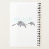 Zee schildpad kleurig origineel tekening aangepast planner (Achterkant)