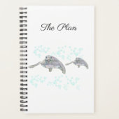 Zee schildpad kleurig origineel tekening aangepast planner (Voorkant)