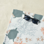 Zee schildpad Koraalrif Patroon Strandlaken (In situ)