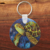 Zee schildpad, kunstproducten voor textiel sleutelhanger (Voorkant)