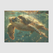 Zee schildpad kust chique decoupage tissuepapier (Voorkant)