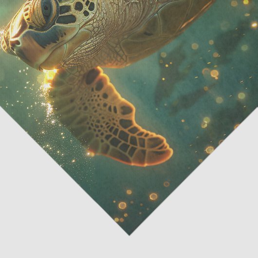 Zee schildpad kust chique decoupage tissuepapier (Detail)