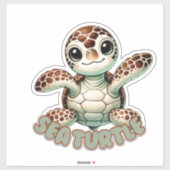 ZEE SCHILDPAD - KWEKERIJ STICKER (Vel)