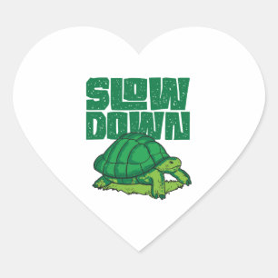 Zee schildpad langzamer hart sticker