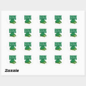Zee schildpad langzamer ronde sticker (Vel)