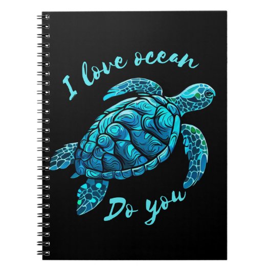 Zee Schildpad liefde Ocean Notitieboek (Voorkant)