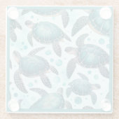 Zee Schildpad Life Glazen Onderzetter (Achterkant)