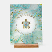 zee schildpad logo design welkom acryl bord (Voorkant)