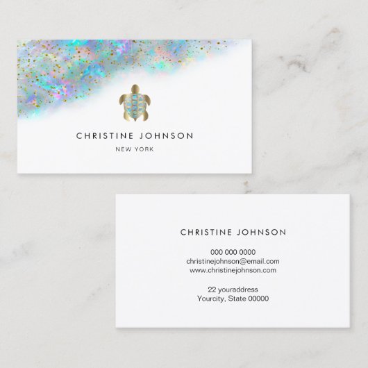 zee schildpad logo visitekaartje (Voorkant / Achterkant)