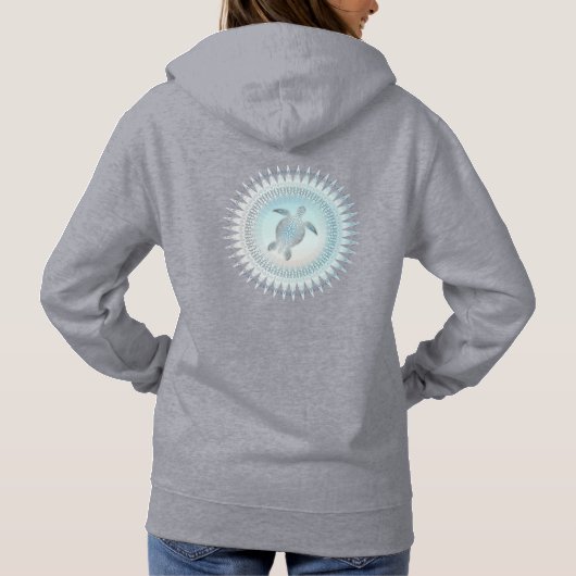 Zee schildpad Mandala | Elke stijl Hoodie (Achterkant)